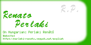 renato perlaki business card